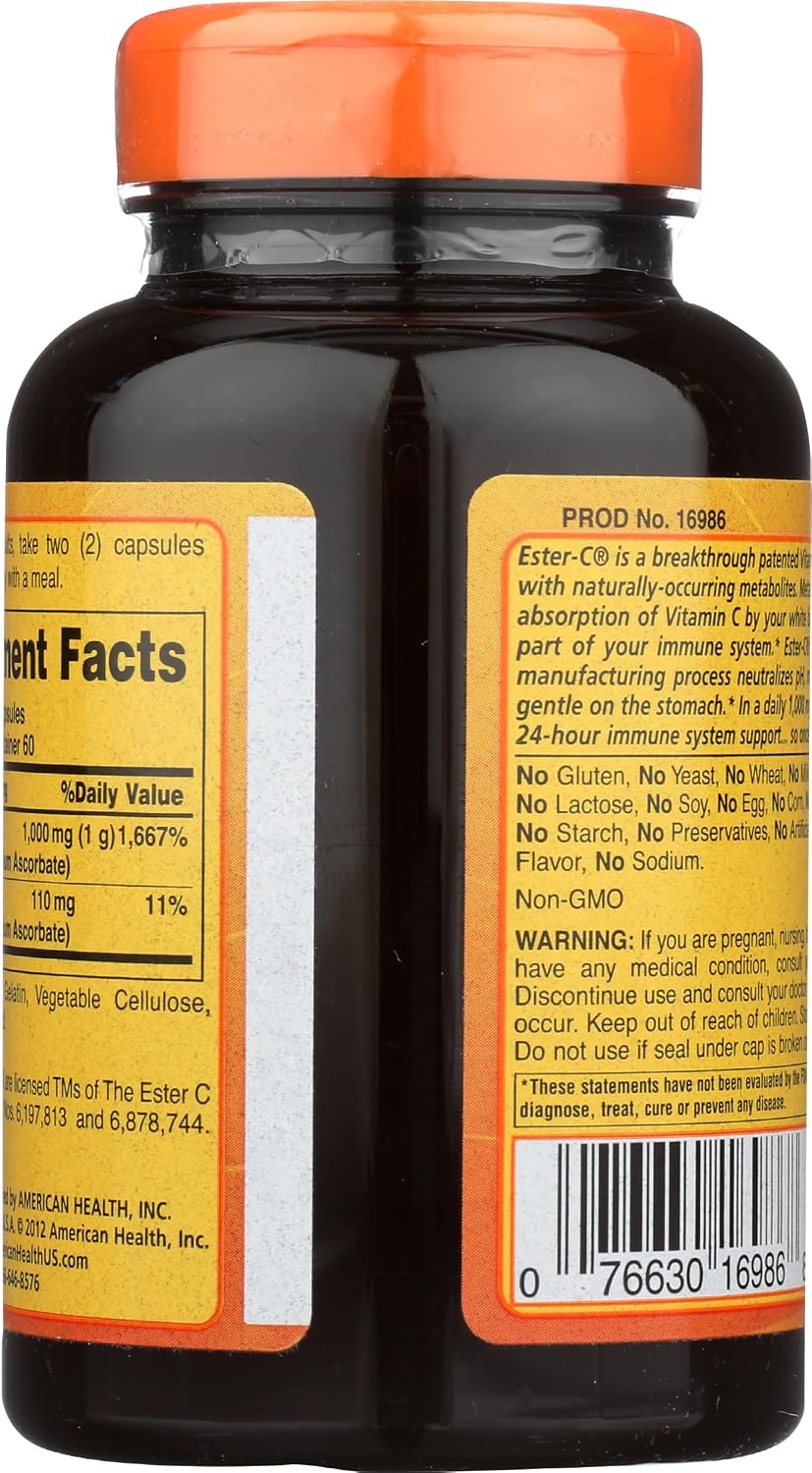 Ester-C 500mg – Non-Acidic Vitamin C Supplement, 120 Capsules - görsel 3