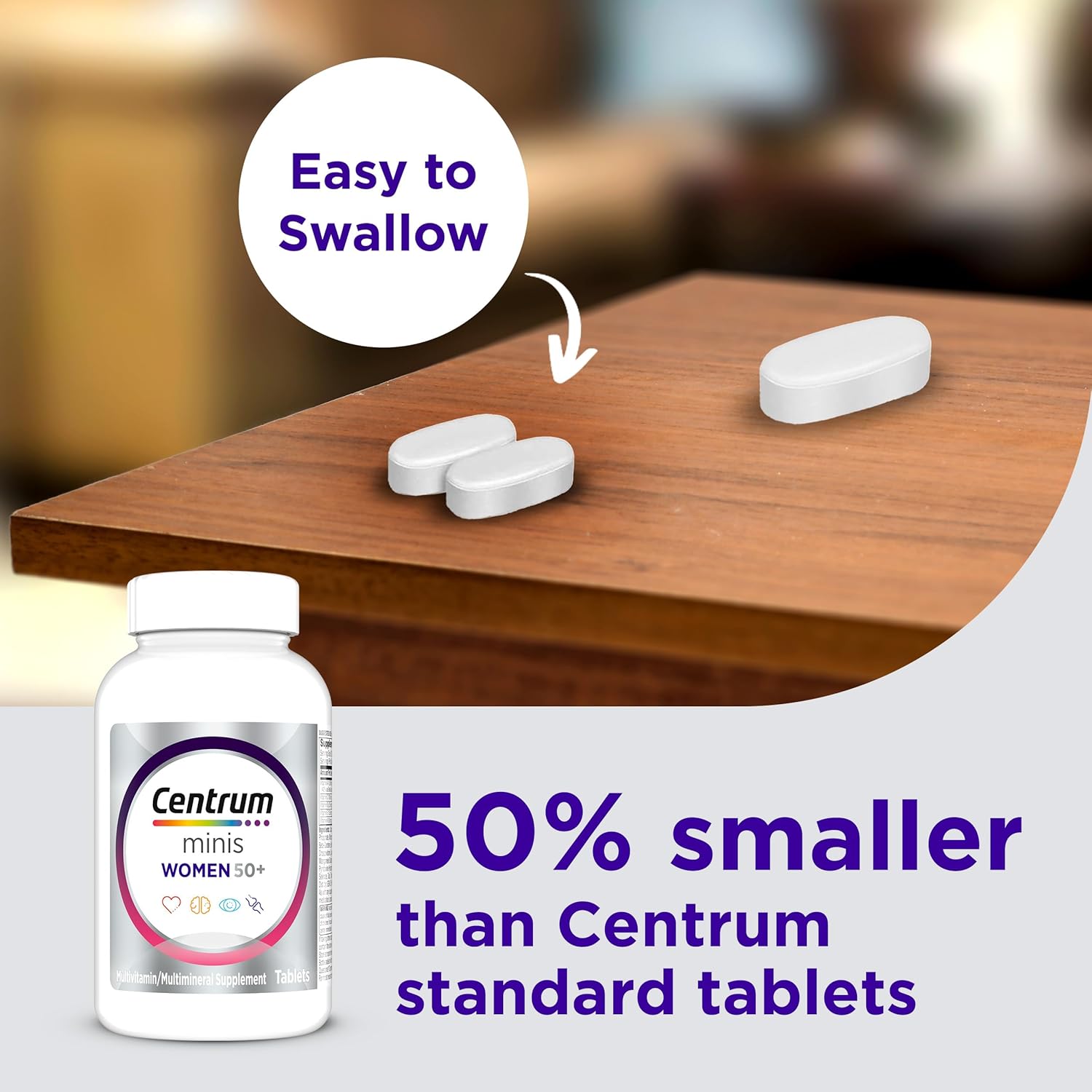 Centrum Minis Silver Women's Multivitamin for Women 50 Plus, 280 Tablets - görsel 6