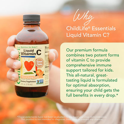 CHILDLIFE ESSENTIALS Liquid Vitamin C - Natural Orange Flavour - 118 ml (Pack of 3)
