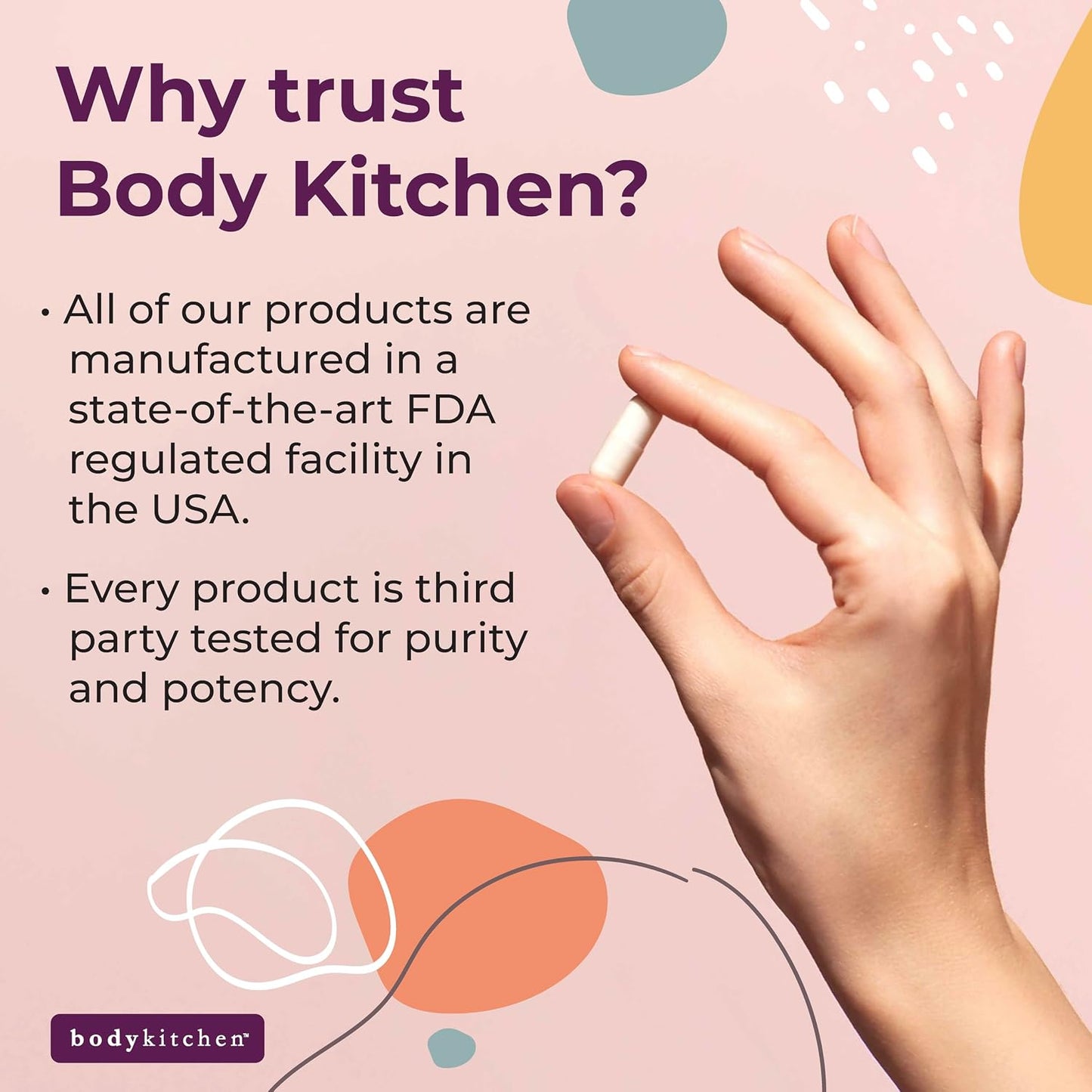 Body Kitchen Women’s Multivitamin with Optifolin+ & VitaCholine – for Immune, Energy & Skin Health – 60 Capsules - görsel 7