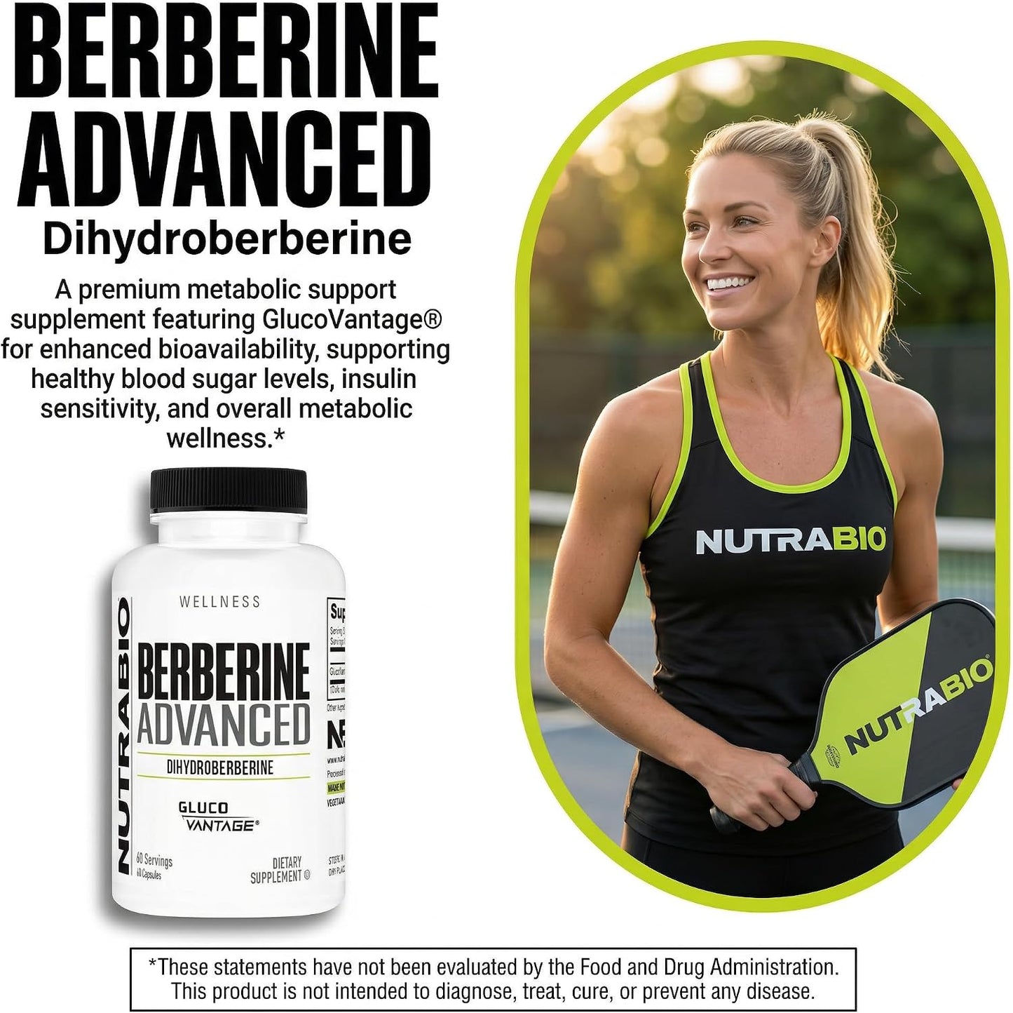 NutraBio Berberine Advanced - Dihydroberberine 200 mg | Carbohydrate Tolerance Support, 60 Capsules - görsel 6