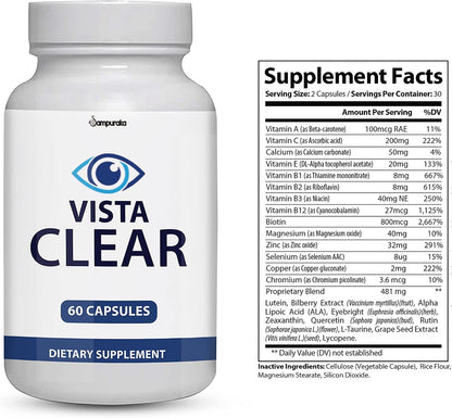 Vista Clear Advance New Formula Supplement - 2 Pack 60-Day Supply