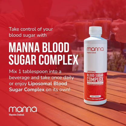 Manna Vitamins Evolved – Liposomal Blood Sugar Complex – Helps Maintain Normal Blood Sugar Levels and Metabolism for Men & Women