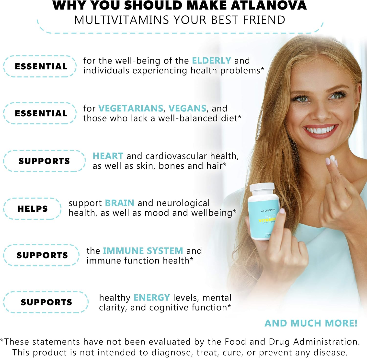 ATLANOVA True Liposomal Multivitamin and Multimineral Supplement - 30 Capsules - görsel 4