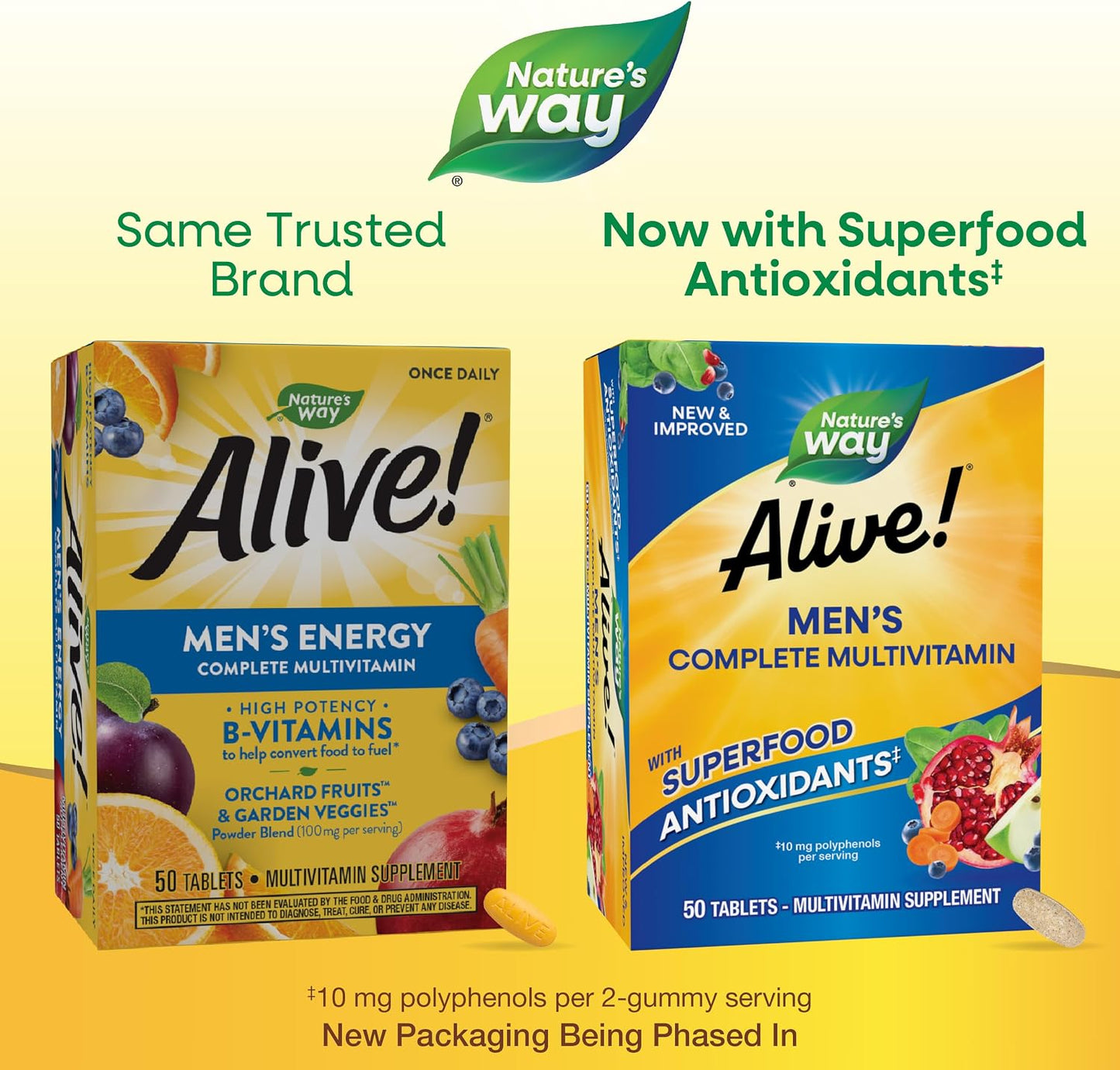 Nature's Way Alive! Men's Complete Daily Multivitamin, 50 Tablets - görsel 3