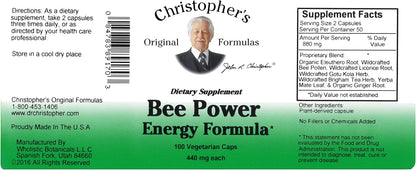 Dr. Christopher's Bee Power Energy (100 Capsules)