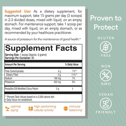 PectaSol Modified Citrus Pectin – 454g Powder – Total-Body Health Supplement