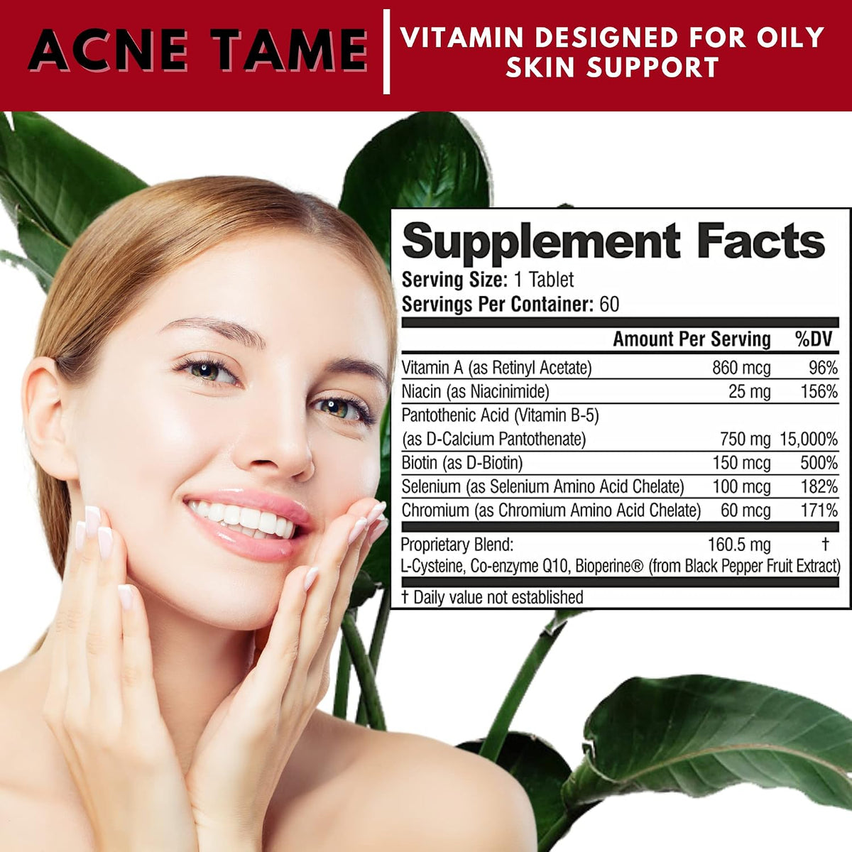 Acnetame Clear Skin Supplement – 2 Pack - görsel 2