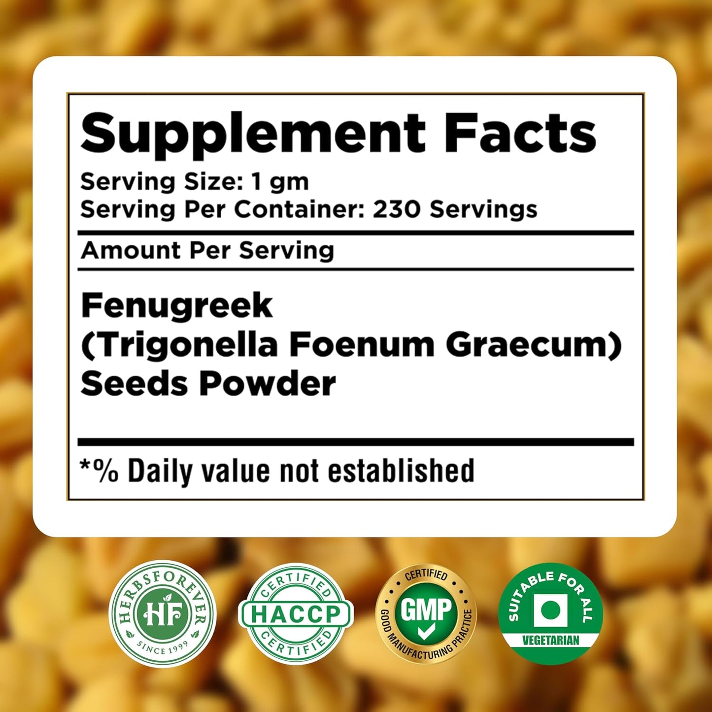 HerbsForever Fenugreek Powder (Seeds) - 230g - görsel 2