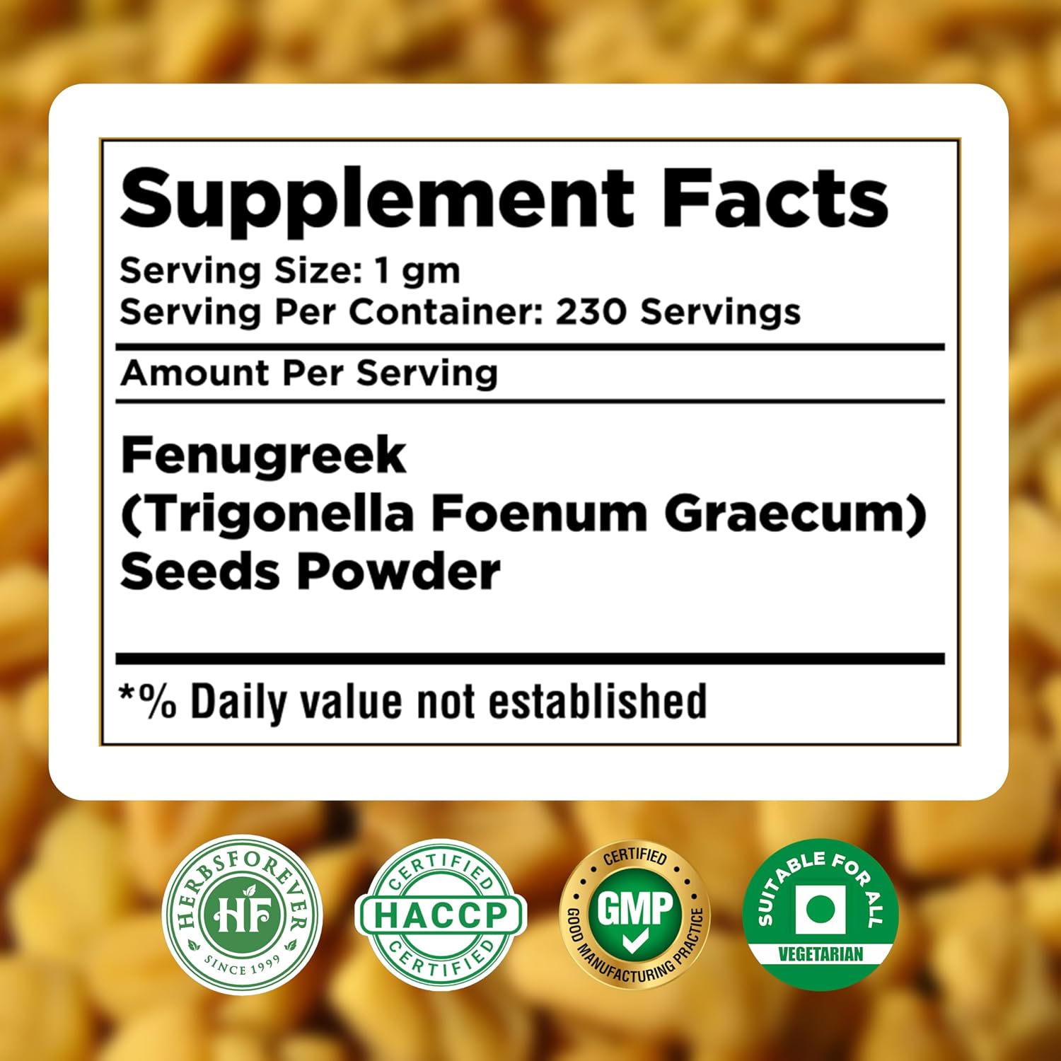 HerbsForever Fenugreek Powder (Seeds) - 230g - görsel 2
