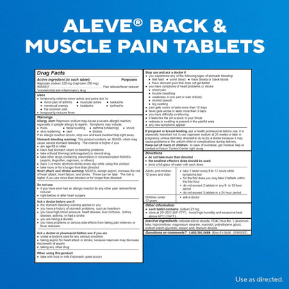 Aleve Back and Muscle Pain Tablets, 90 Tablets