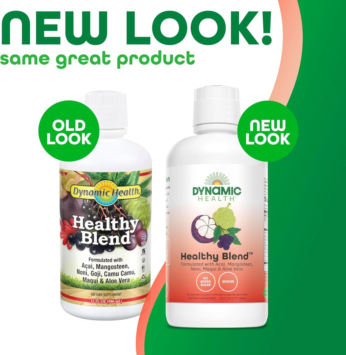 Dynamic Health Healthy Blend - Organic Superfruit Juice with Acai, Mangosteen, Noni, Maqui & Aloe Vera, 946 ml - görsel 2