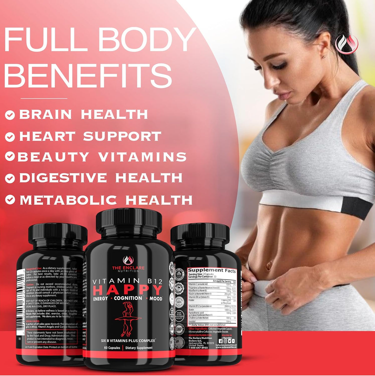 Vitamin B12 B-Complex Supplement – Energy Metabolism and Nervous System Support - görsel 4