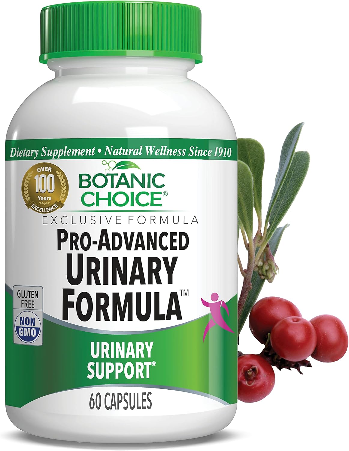 Botanic Choice Pro-Advanced Urinary Formula - Urinary Tract Health Support with Magnesium, Cranberry, Uva Ursi and Damiana - 60 Capsules - görsel 1