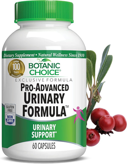 Botanic Choice Pro-Advanced Urinary Formula - Urinary Tract Health Support with Magnesium, Cranberry, Uva Ursi and Damiana - 60 Capsules