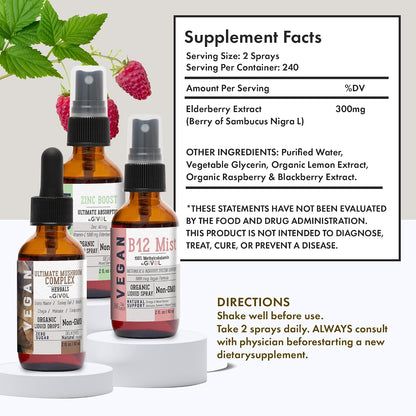 Cognitive Wellness Bundle Liquid Vitamin Trio: Methylcobalamin B12, Lion's Mane, Reishi, Chaga Mushroom Complex & Zinc – Image 3