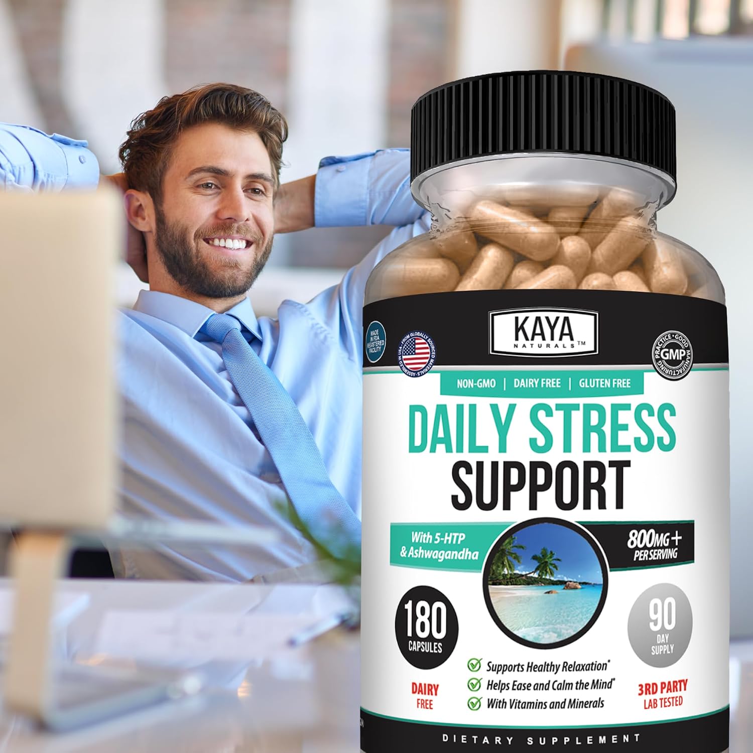 Kaya Naturals - Herbal Support Food Supplement – 180 Capsules - görsel 9