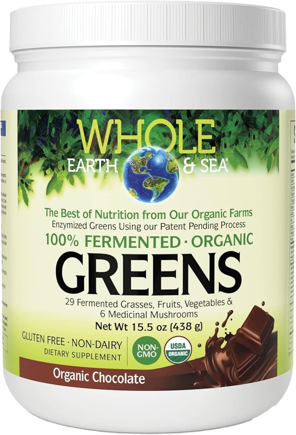 Whole Earth & Sea Organic Fermented Greens, Vegan Wholefood Supplement, Unflavoured, 13.8 oz (391 g) - görsel 10