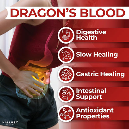 Dragon’s Blood Capsules 1000mg, Croton Lechleri Extract (Sangre de Drago, Sangre de Grado) Natural Digestion Support, Skin Healing, Ulcers, Stomach Sensitivity, Scarring, Antioxidant Support, 60 Capsules