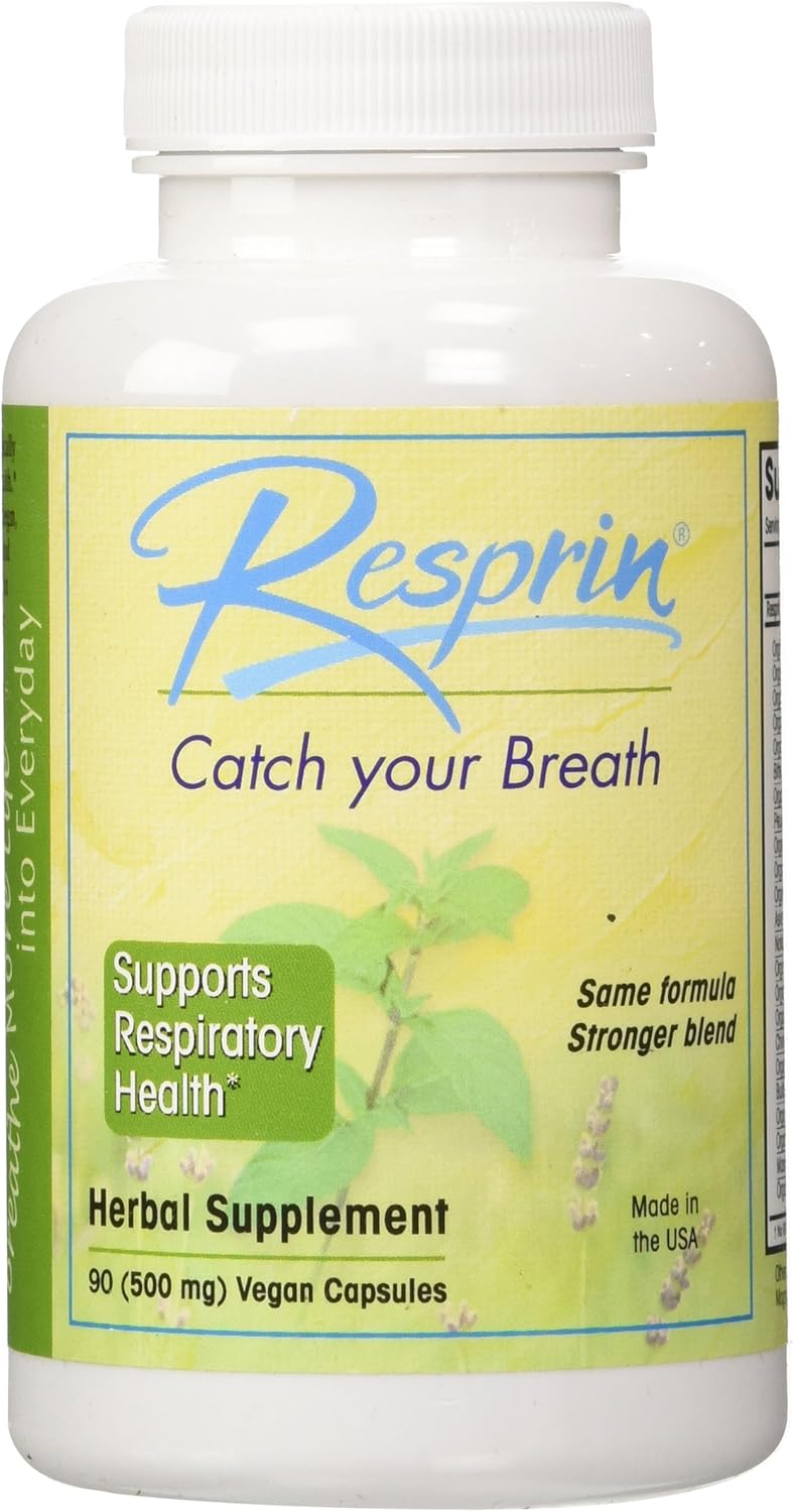 Respirin Traditional Herbal Blend for Natural Breathing Support, 500mg, 90 Vegan Capsules - görsel 1