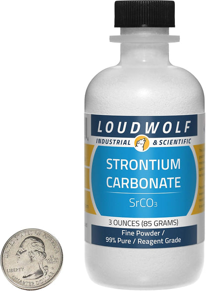 Strontium Carbonate Fine Powder - 85 g - 99% Pure