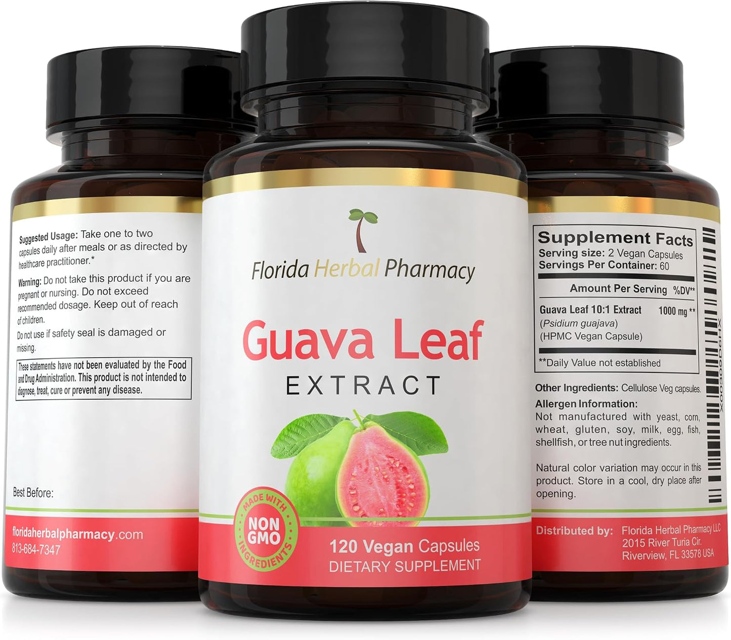 Guava Leaf Extract 10:1 Concentrate Capsules (120 Capsules) - Two Months' Supply - görsel 4