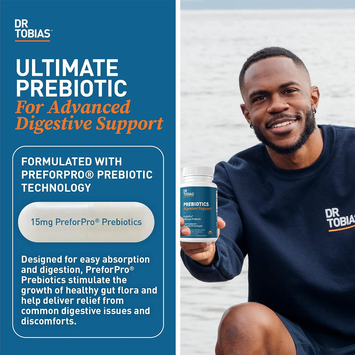 Dr. Tobias Prebiotics - Supports Digestion and Gut Health - 30 Capsules - görsel 2