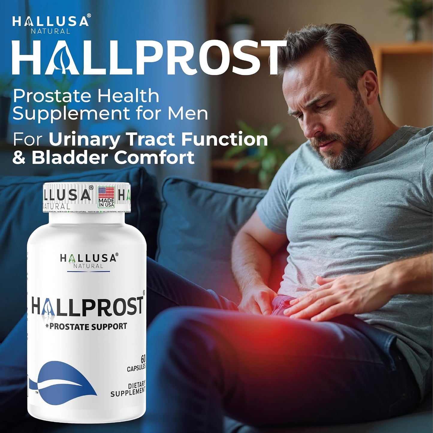 Hallusa Natural Hallprost – Prostate & Urinary Support Supplement (60 Capsules) - görsel 2