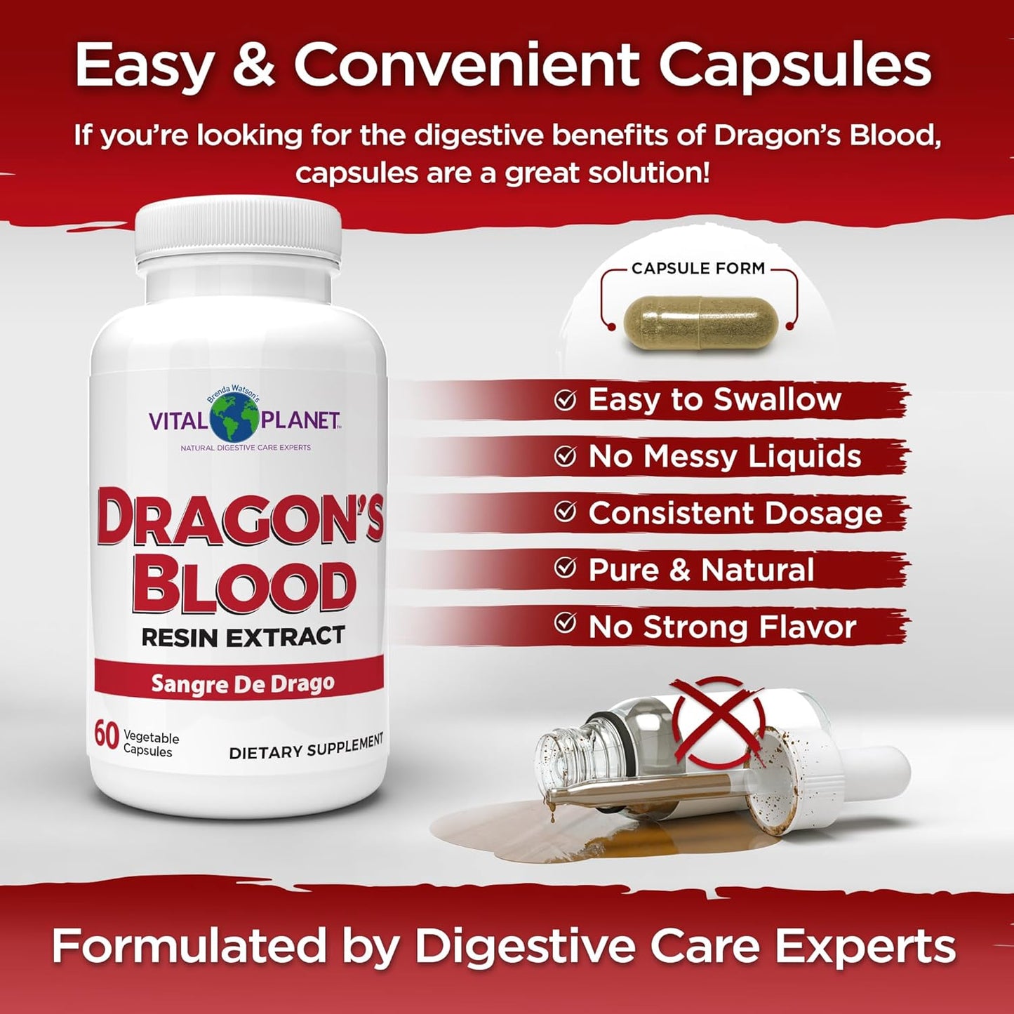 Vital Planet Dragon's Blood Resin Extract – 500mg, 60 Capsules - görsel 5