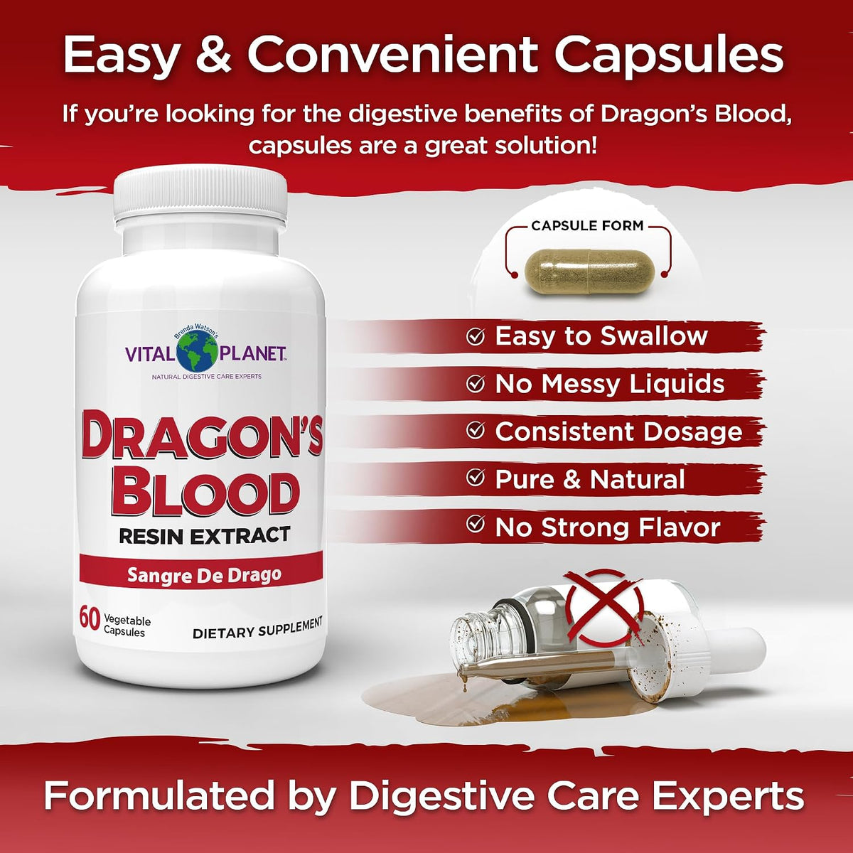 Vital Planet Dragon's Blood Resin Extract – 500 mg, 60 Vegetarian Capsules (2-Pack) - görsel 6