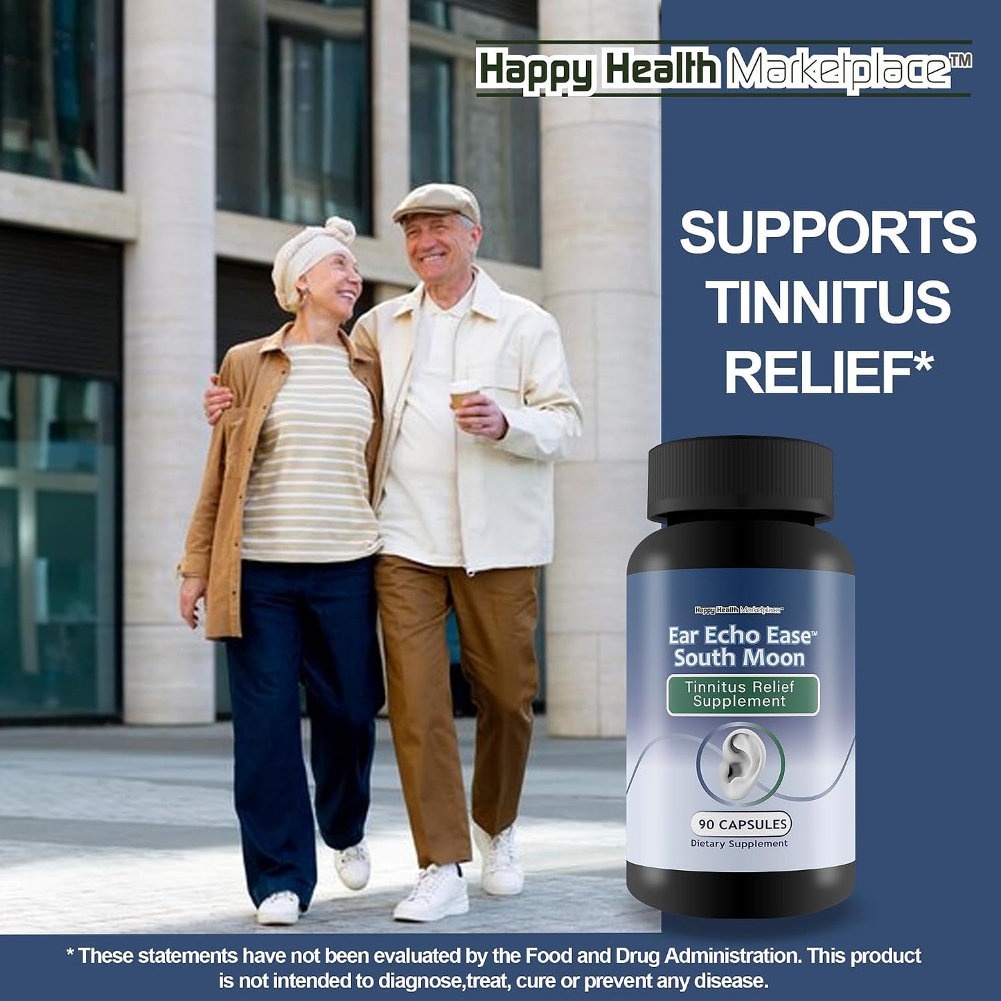 Ear Echo Ease Tinnitus Relief Supplement - Support for Ringing Ears and Ear Health - görsel 5