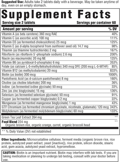 INNATE Response Formulae Women's Multivitamin 55+ - Daily Multivitamin for Women Over 50 with Vitamin C, D3, B12, Methylfolate, Choline & Zinc - Vegetarian, Non-GM - 120 Tablets (60 Servings)