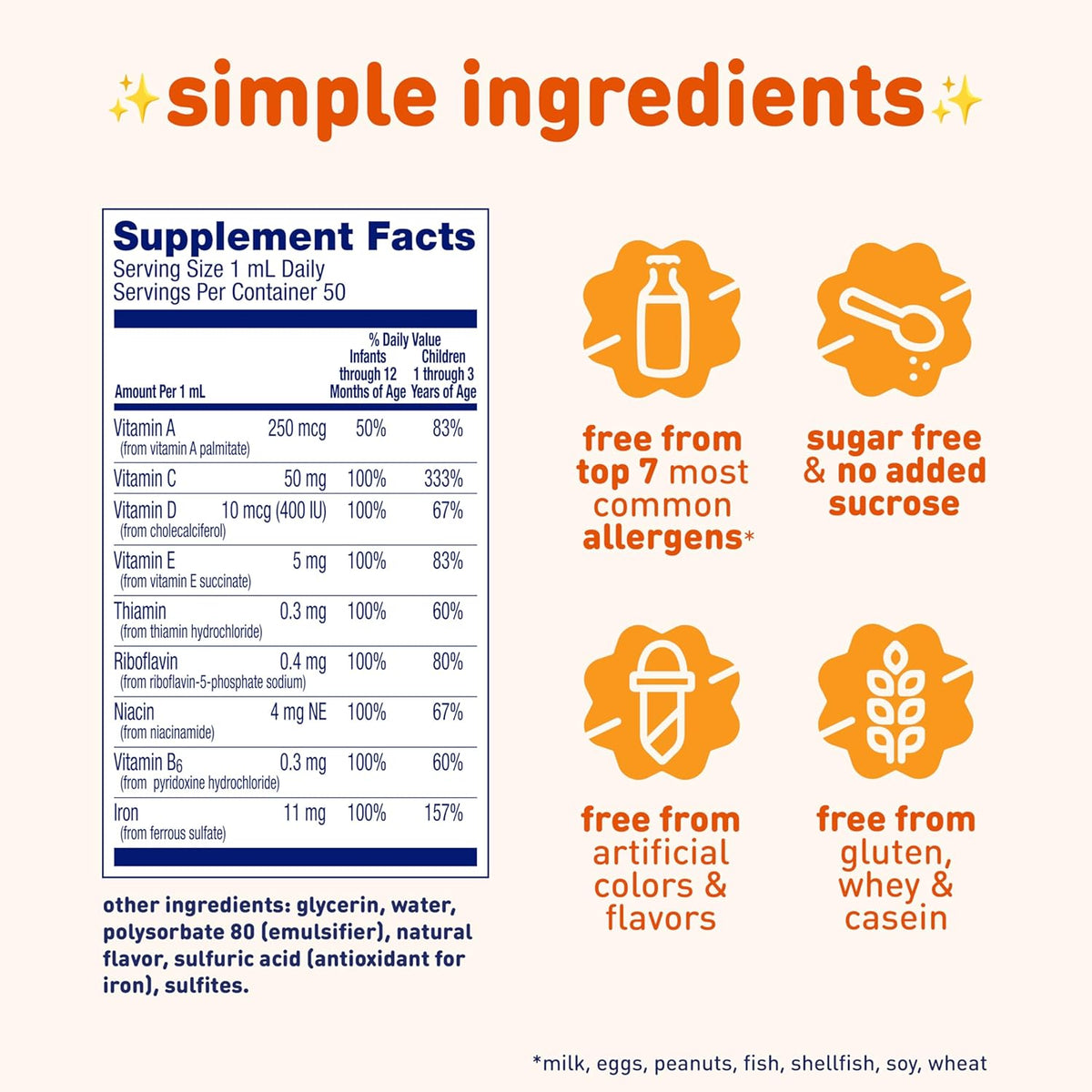 Enfamil Poly-Vi-Sol with Iron Liquid Multivitamin Drops, Supports Growth & Development, 50mL (Pack of 3) - görsel 2