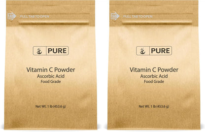 PURE ORIGINAL INGREDIENTS Vitamin C Powder (1 lb) Ascorbic Acid, Non GMO, Food Supplement