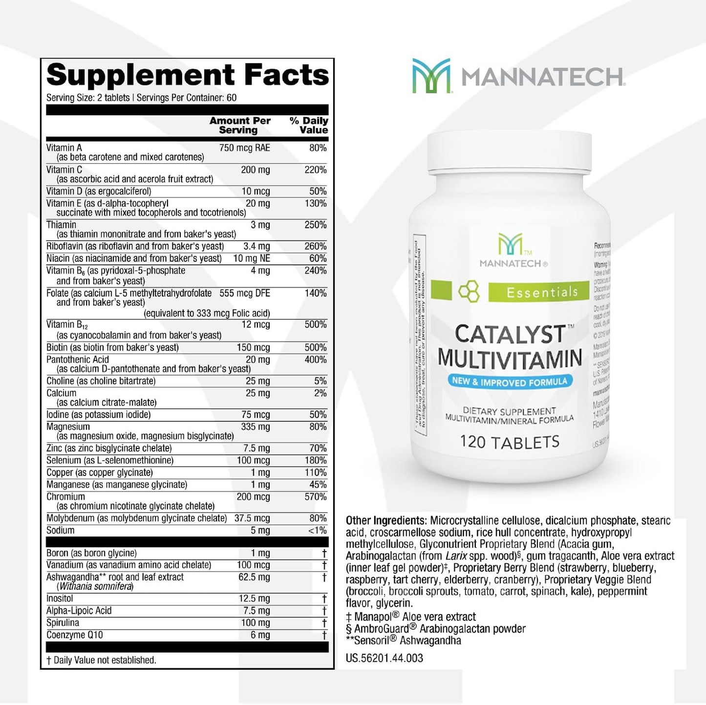 Mannatech Catalyst Multivitamin – 120 Tablets with Ashwagandha - görsel 2