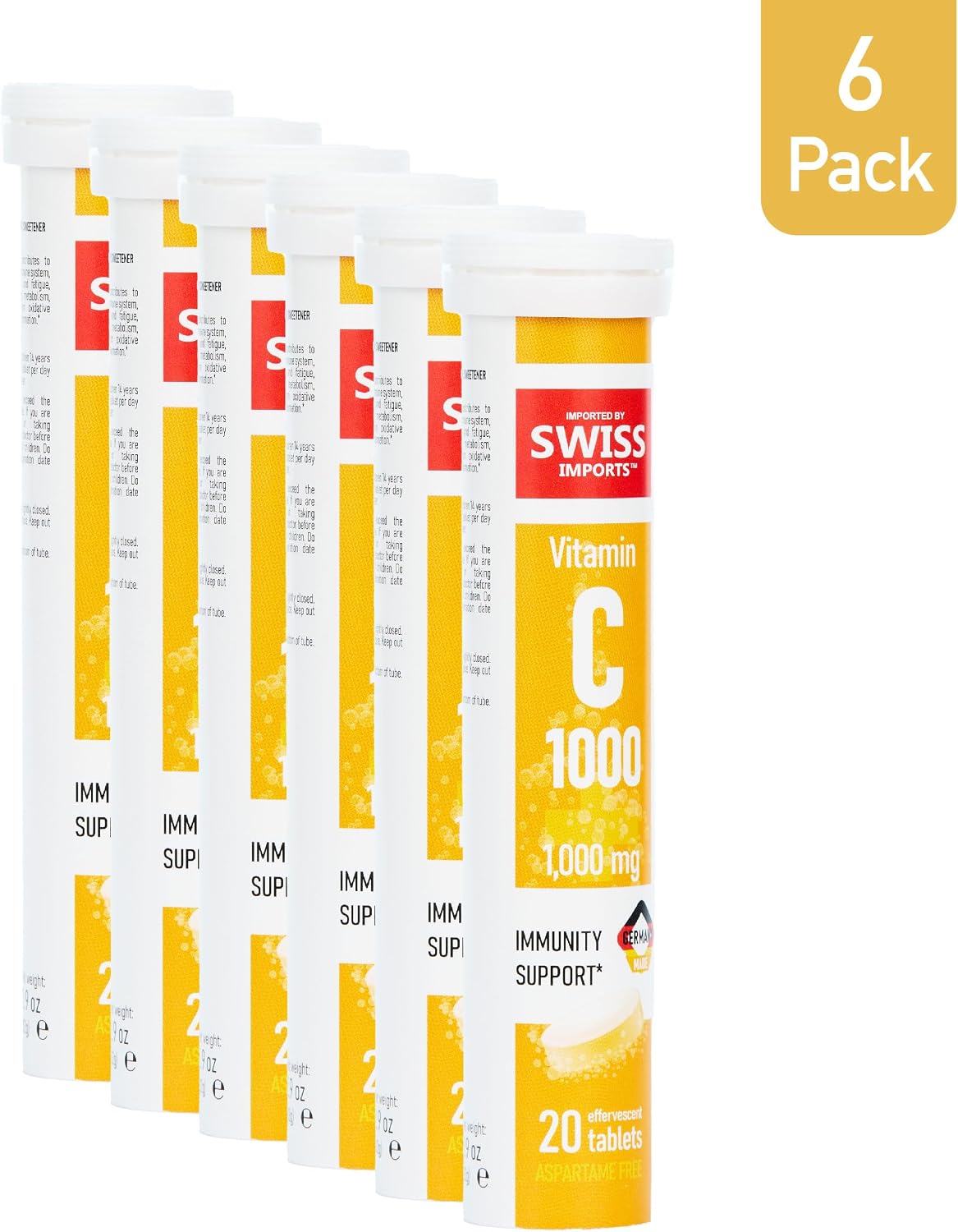 Effervescent Vitamin C 1000 mg Food Supplement, 6-Pack, 120 Tablets - görsel 2