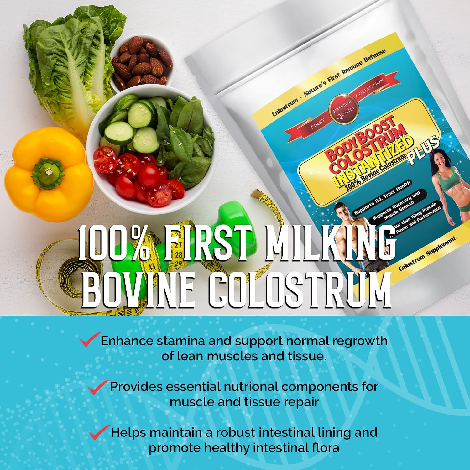 BodyBoost Instantised Colostrum Whole – 99.5% Bovine Colostrum Powder, Immune & Gut Health Support, 454 g - görsel 6