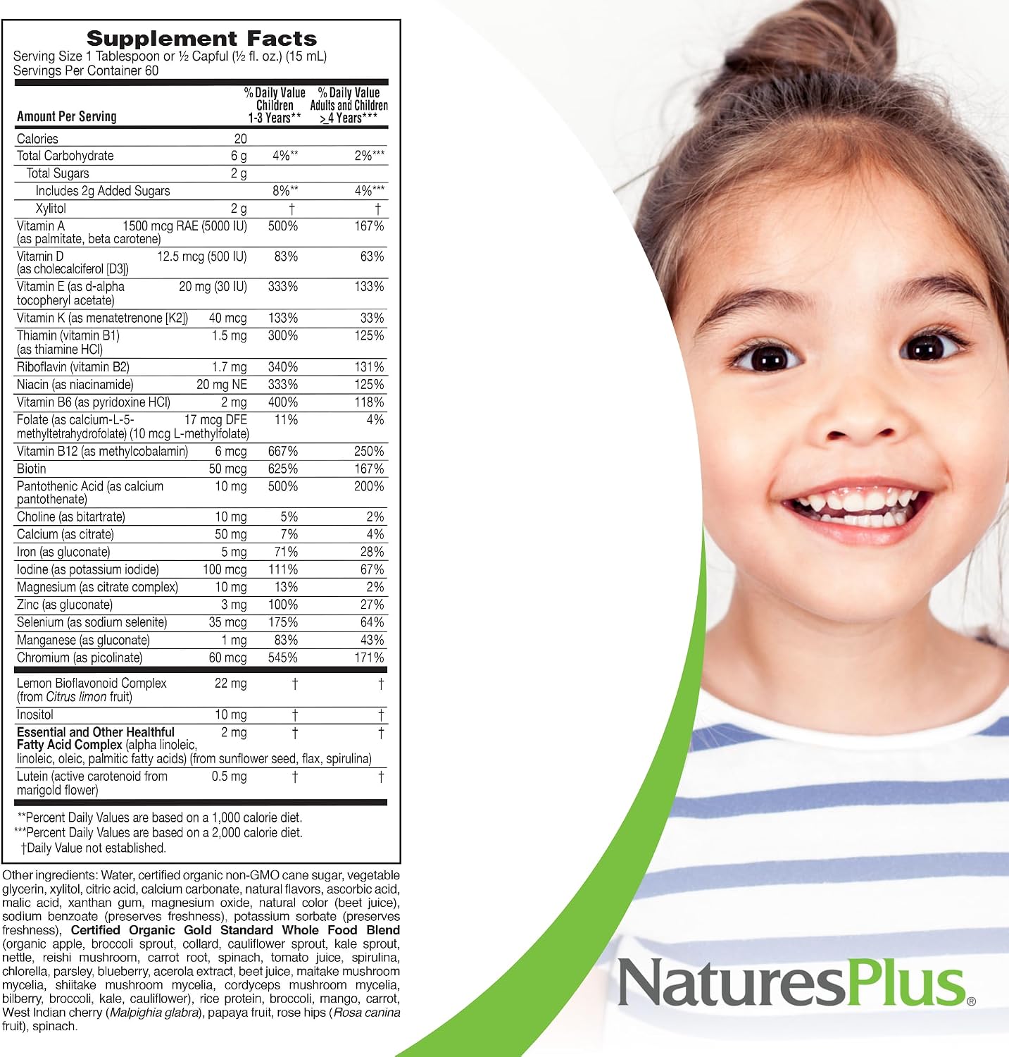 NaturesPlus Animal Parade Gold Children's Liquid Multivitamin, Natural Tropical Berry - 30 fl oz (887 ml) per bottle, Pack of 2 - görsel 5