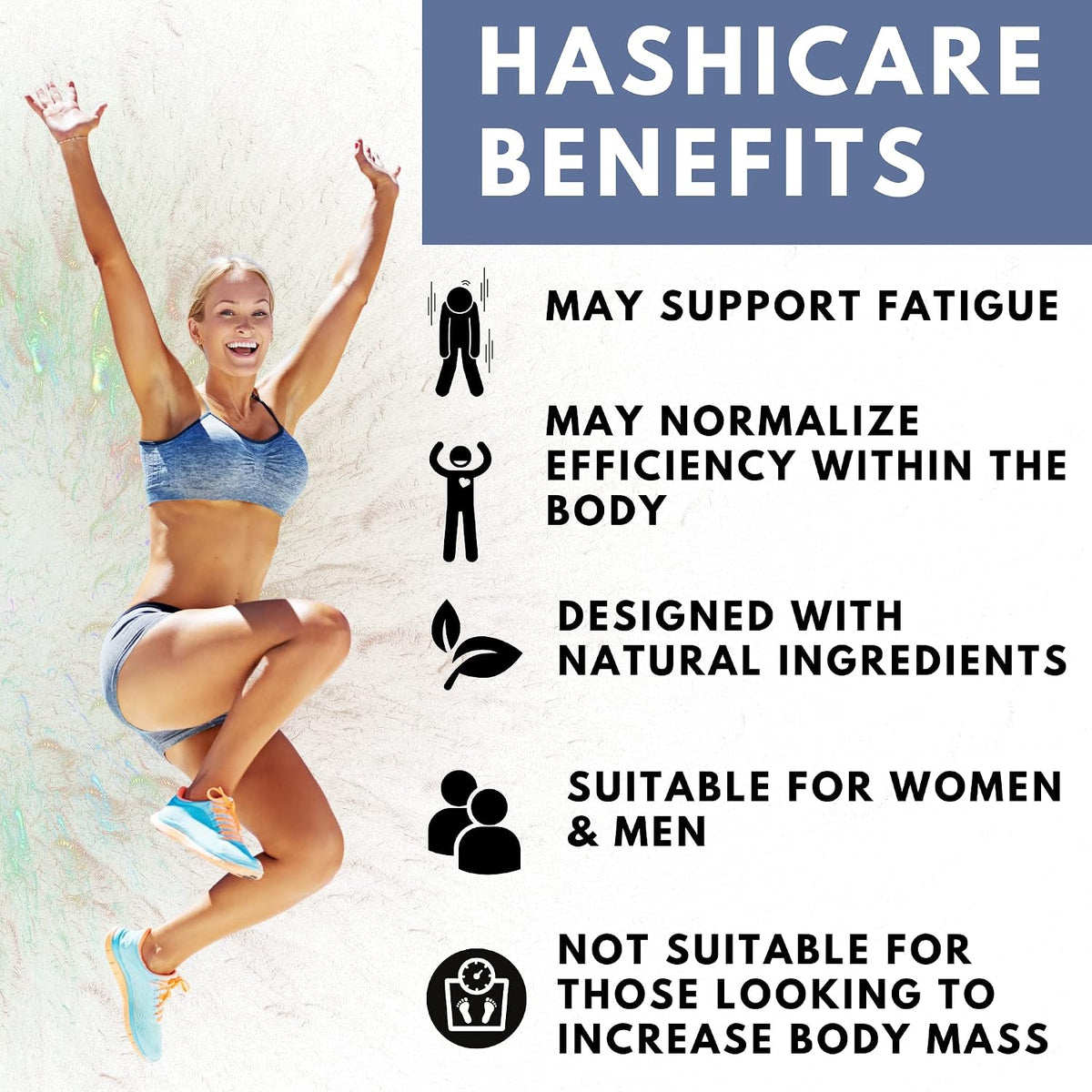 Hashicare Tablets - Natural Thyroid Support Supplements for Women and Men with Iodine, Selenium, Saffron, and Hoodia (60 Tablets) - görsel 2