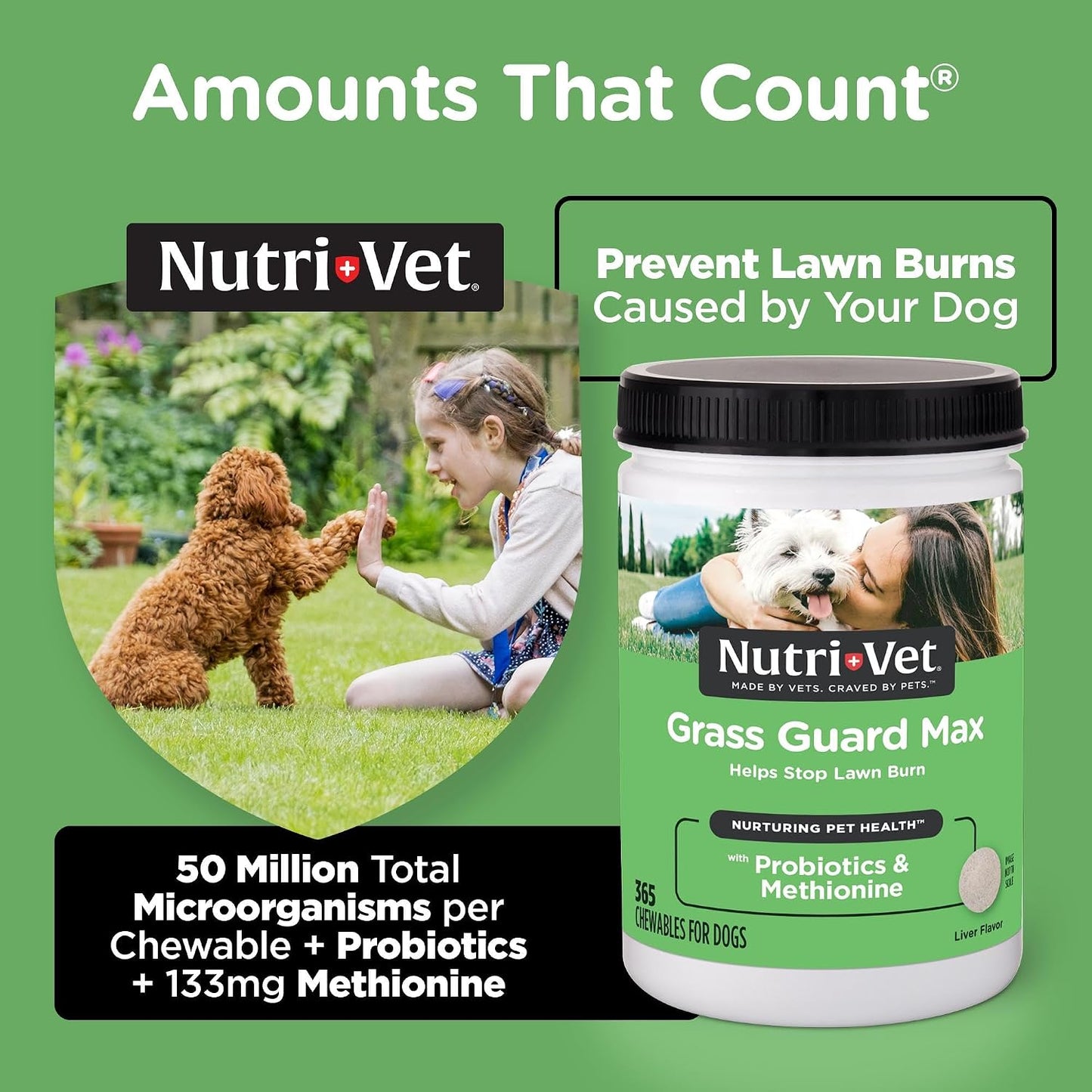 Nutri-Vet Grass Guard Chewables for Dogs (365 Chewable Tablets) - görsel 3