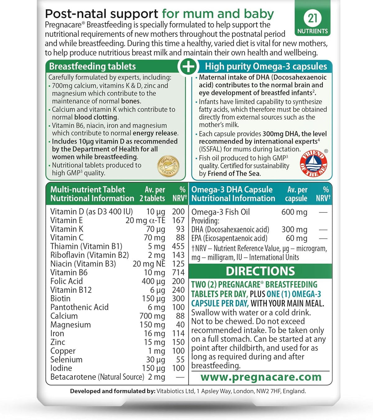 Pregnacare Breast-Feeding - 84 Tablets - görsel 2