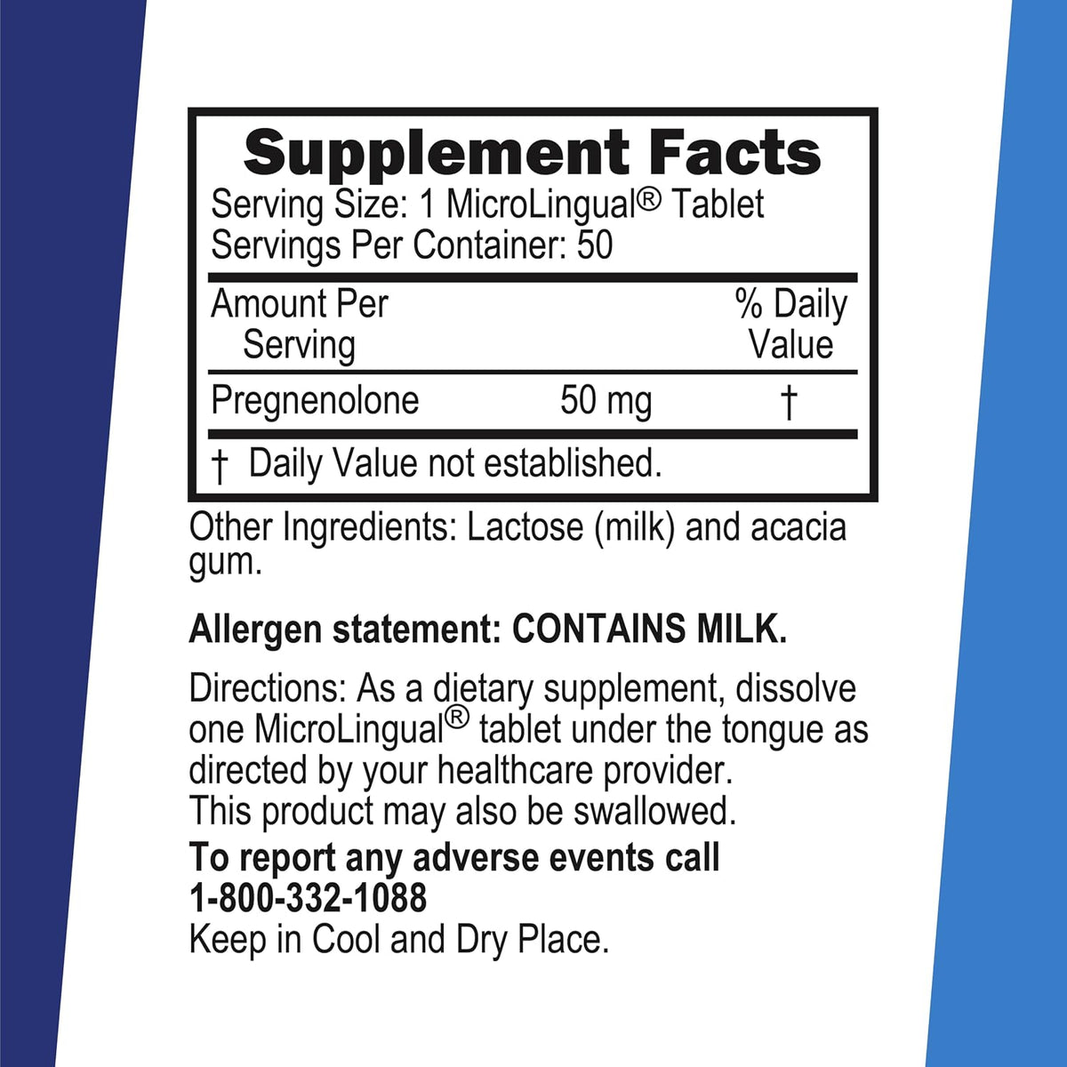 Superior Source Pregnenolone 50 mg – Instant Dissolve Tablets - görsel 3