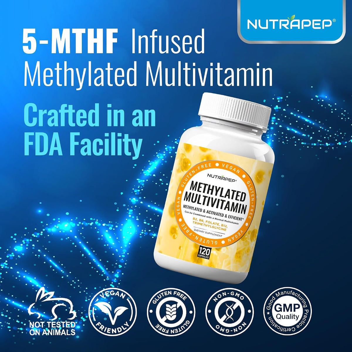 NutraPep Methylated Multivitamin with 5-MTHF and B-Complex - görsel 2