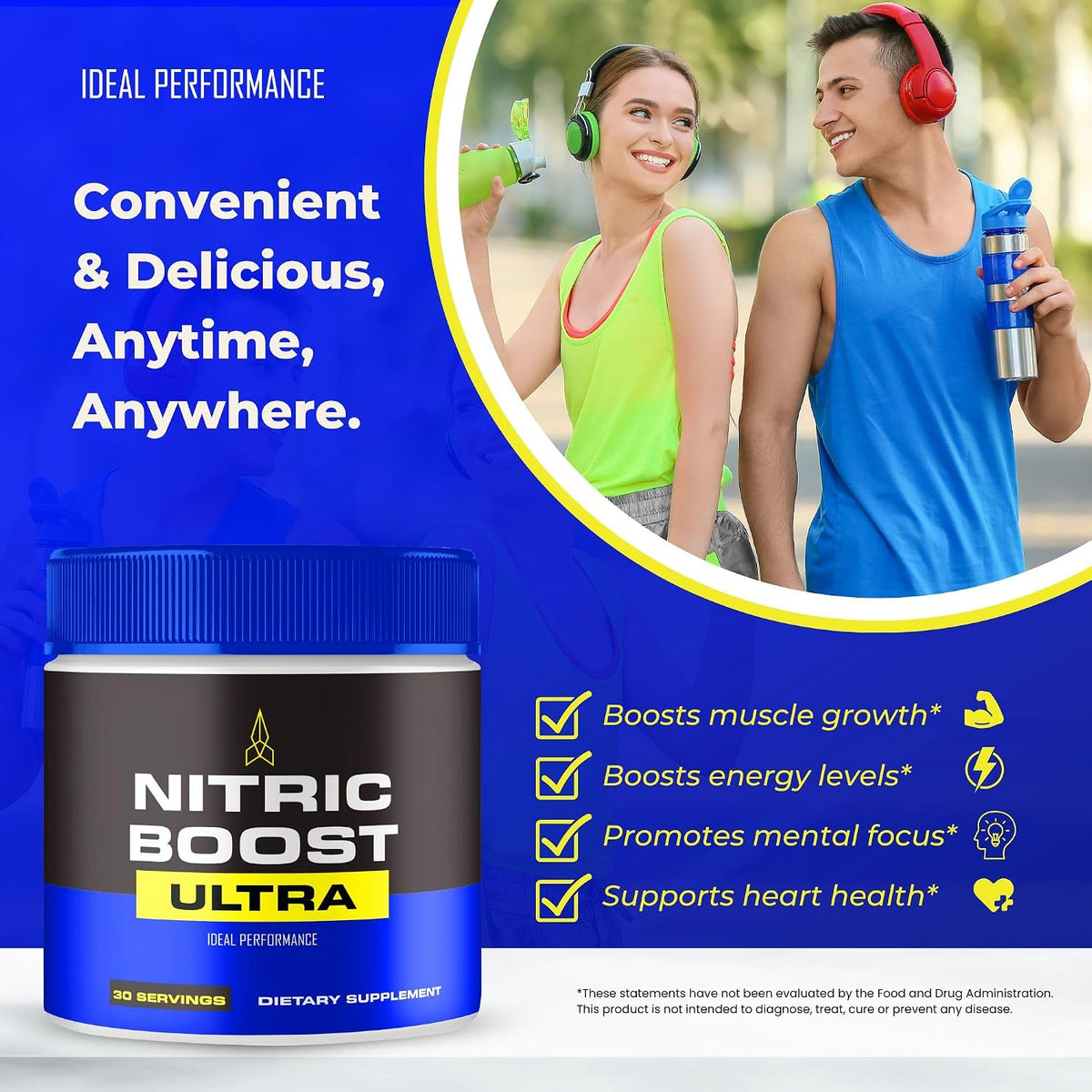 Nitric Boost Ultra Powder - Maximum Strength, BCAA (5 Pack) - görsel 5