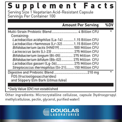 Douglas Laboratories Multi-Probiotic 4 Billion – 100 Capsules