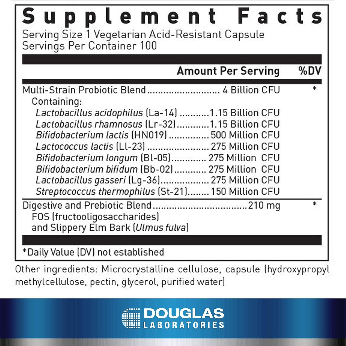 Douglas Laboratories Multi-Probiotic 4 Billion – 100 Capsules - görsel 2