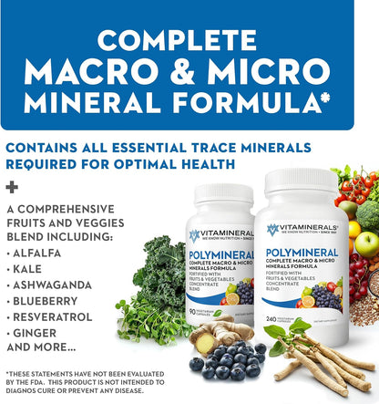 16 Polymineral Comprehensive Mineral Formula - 240 Vegan Capsules