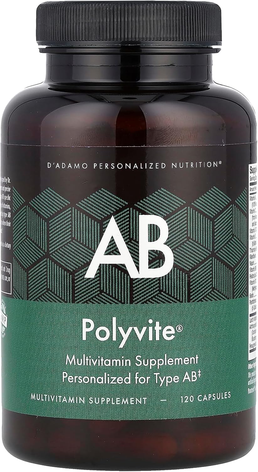 D'Adamo Personalised Nutrition Polyvite AB – 120 Vcaps - görsel 1