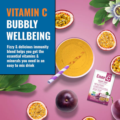 Ener-C Sugar Free Multivitamin Drink Mix - Passionfruit, 60 Count