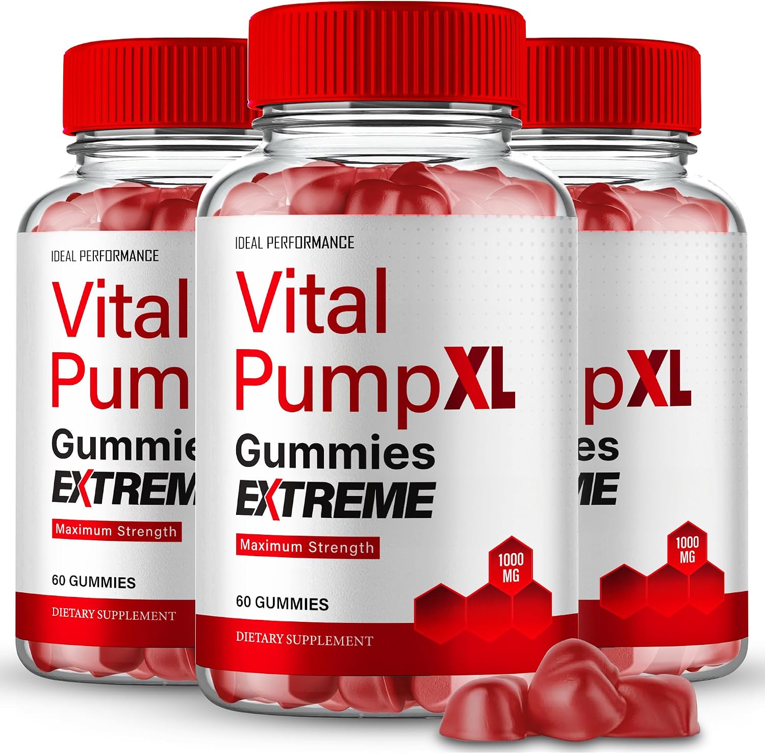 Vital PumpXL Gummies, Official Vital PumpXL Gummies for Men - Maximum Strength Performance, All Natural Support Overall Health & Wellness (3 Pack) - görsel 1